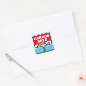 Funny Garage Sale Junkie Vierkante Sticker (Envelop)