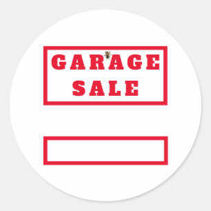 Funny Garage Sale Ronde Sticker