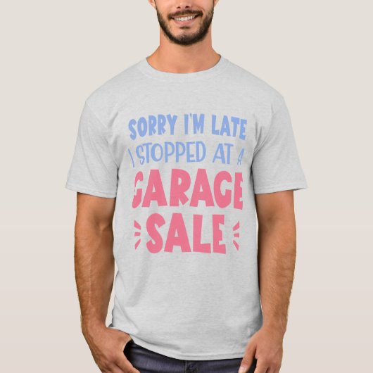 Funny Garage Sale T-Shirt, Lavender en Pink T-Shi T-shirt (Voorkant)
