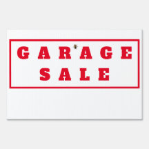 Funny Garage-verkoop met een bijen in een grappige