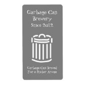 Funny Garbage can Mini Beer Label (Voorkant)
