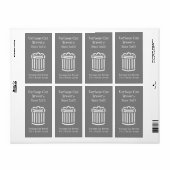 Funny Garbage can Mini Beer Label (Full Sheet)