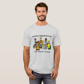 Funny Garbage Man Day T-shirt met veel werknemers (Voorkant volledig)