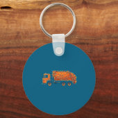 Funny Garbage Truck Christmas Graphics Lights Love Sleutelhanger (Voorkant)