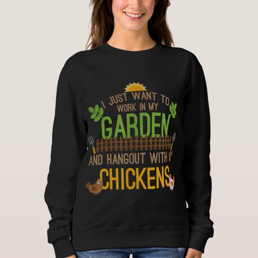 Funny Garden Chicken Whisperer Farmer Lover Gift M Trui (Voorkant)