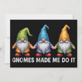 Funny Garden gnomen, de gnomen deden het. Feestdagenkaart (Voorkant)