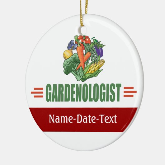 Funny Gardener Keramisch Ornament (Links)