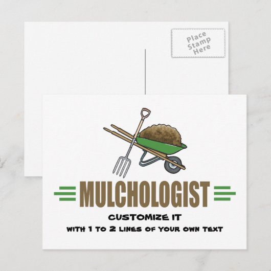 Funny Gardening Briefkaart (Voorkant / Achterkant)