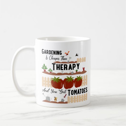 Funny Gardening Coffee Mok (Links)