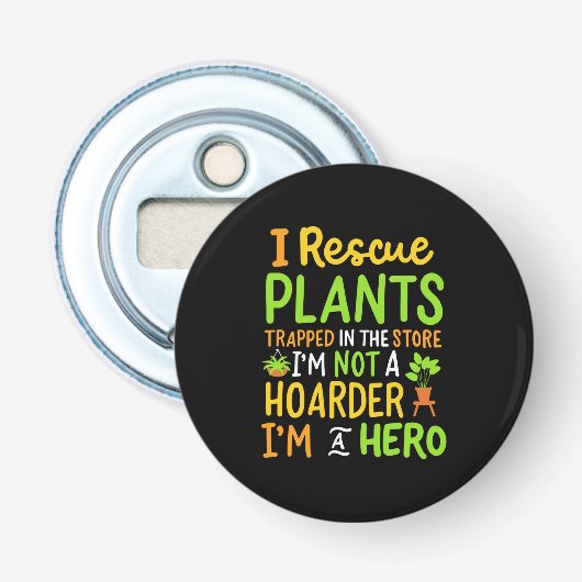 Funny Gardening Gardener Button Flesopener (Voorkant)