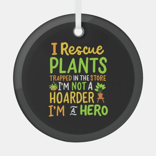 Funny Gardening Gardener Glas Ornament (Voorkant)