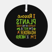 Funny Gardening Gardener Glas Ornament (Achterkant)