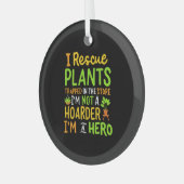 Funny Gardening Gardener Glas Ornament (Voorkant links)