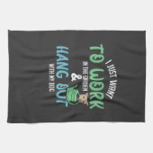 Funny Gardening - Gardening en honden Theedoek (Horizontaal)