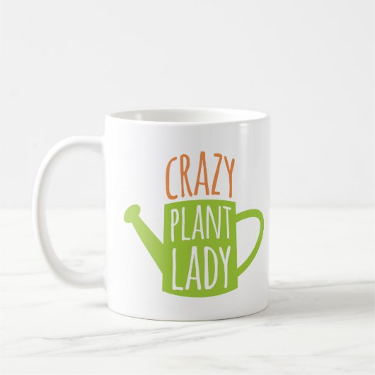 Funny Gardening Gezegde Crazy Plant Lady Koffiemok (Links)