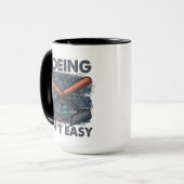 Funny Gardening Hoeing is niet makkelijk Mok (Voorkant links)