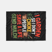 Funny Gardening Humor – I Garden So I Don’t Choke Fleece Deken (Voorkant (Horizontaal))