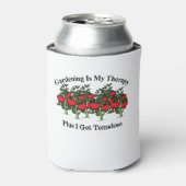 Funny Gardening is mijn therapie Blikjeskoeler (Blikje Voorkant)