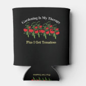 Funny Gardening is mijn therapie Blikjeskoeler (Achterkant)