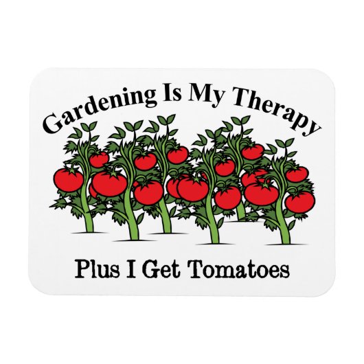 Funny Gardening is mijn therapie Magneet (Horizontaal)