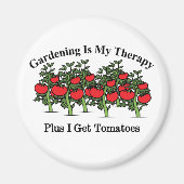 Funny Gardening is mijn therapie Magneet (Voorkant)