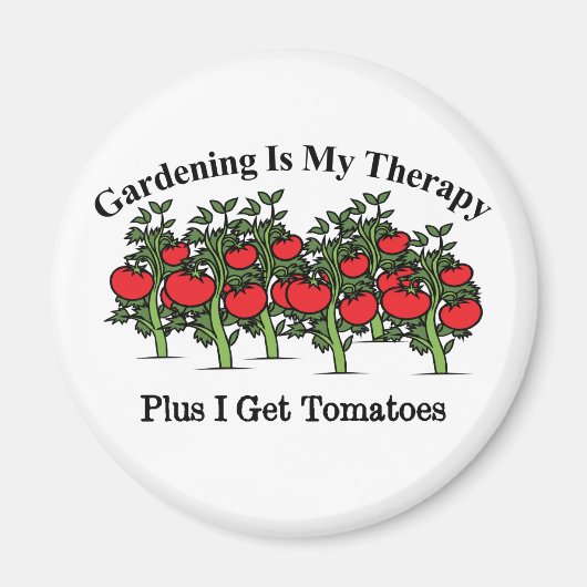 Funny Gardening is mijn therapie Magneet (Voorkant)