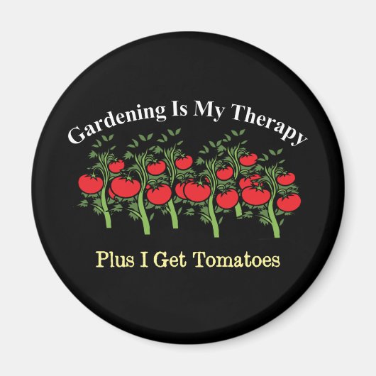 Funny Gardening is mijn therapie Magneet (Voorkant)