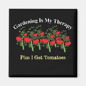 Funny Gardening is mijn therapie Magneet (Voorkant)