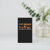 Funny Gardening Joke Pot Dealer Plan Addicate Gard Visitekaartje (Staand voorkant)