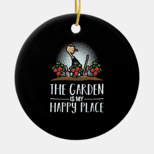 Funny Gardening Keramisch Ornament (Voorkant)