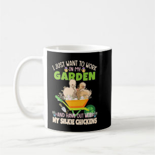 Funny Gardening Plant Lover Silkie Chicken Premium Koffiemok