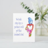 Funny Gardening Quote, Bluebird Briefkaart (Staand voorkant)