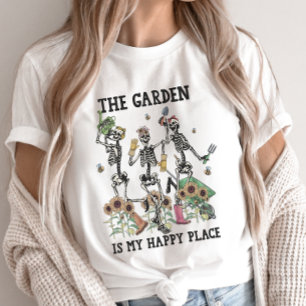 Funny Gardening Skeletons Shirt, Gothic Gardening T-shirt