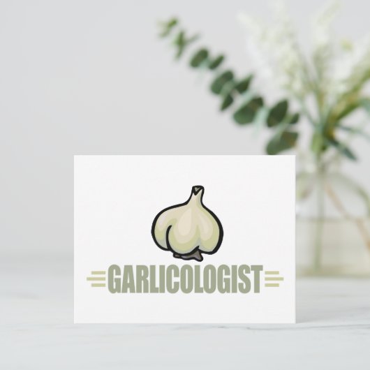 Funny Garlic Briefkaart (Staand voorkant)