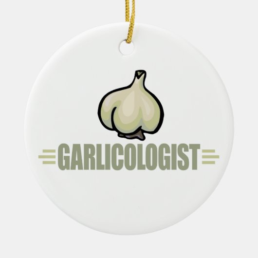 Funny Garlic Keramisch Ornament (Voorkant)