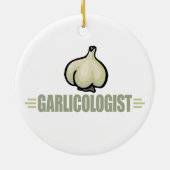 Funny Garlic Keramisch Ornament (Achterkant)