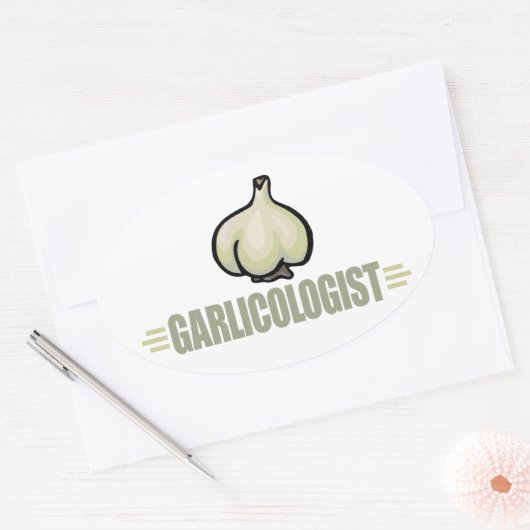 Funny Garlic Ovale Sticker (Envelop)