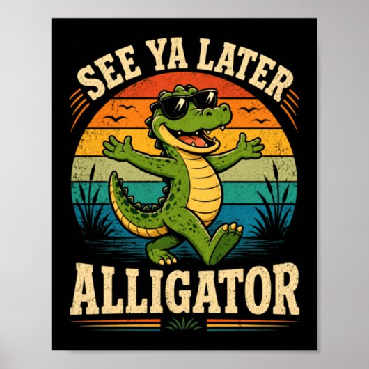 Funny-Gator-Goodbye- Poster (Voorkant)