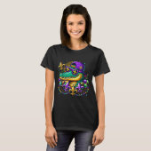 Funny Gator Mardi Gras T-shirt (Voorkant volledig)