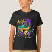 Funny Gator Mardi Gras  T-shirt (Voorkant)