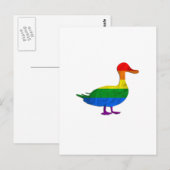 Funny Gay and Lesbian Pride Duck, Quack Quack Briefkaart (Voorkant / Achterkant)