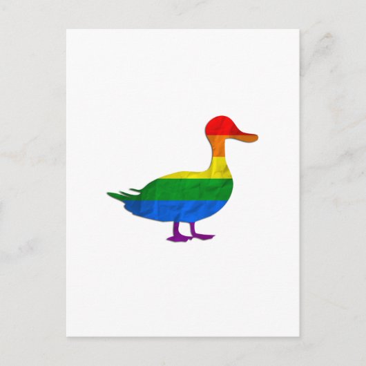 Funny Gay and Lesbian Pride Duck, Quack Quack Briefkaart (Voorkant)