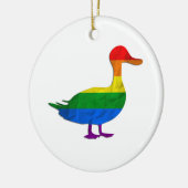 Funny Gay and Lesbian Pride Duck, Quack Quack Keramisch Ornament (Links)