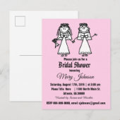 Funny Gay Bride Wedding Shower Uitnodiging Briefkaart (Voorkant / Achterkant)
