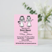 Funny Gay Bride Wedding Shower Uitnodiging Briefkaart (Staand voorkant)