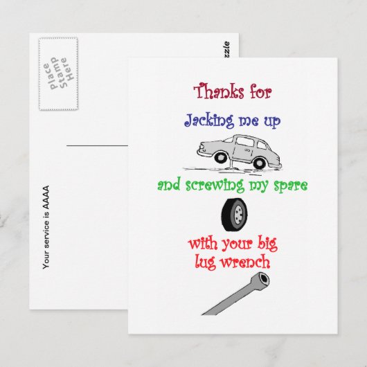 Funny Gay Briefkaart (Voorkant / Achterkant)