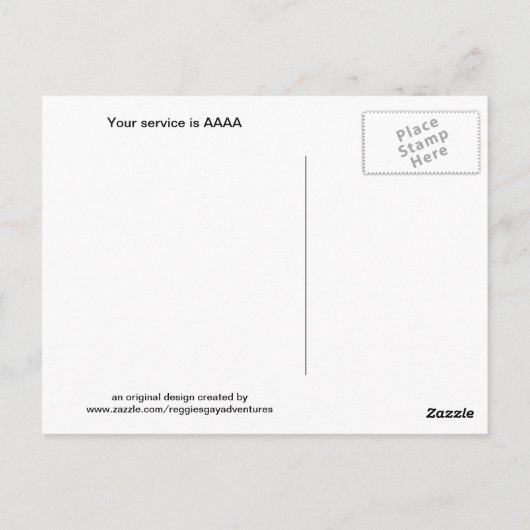 Funny Gay Briefkaart (Achterkant)