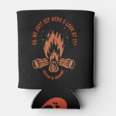 Funny Gay Cuzzi Heated Rivalry Cabin Campfire Blikjeskoeler (Achterkant)