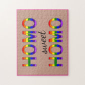 Funny Gay Homo Sweet Homo Challenge Roze Grens Legpuzzel (Verticaal)