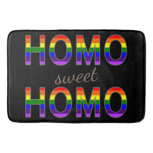 Funny Gay Homo Sweet Homo Rainbow-kleuren Badmat